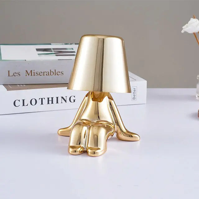 Goud Mannetje LED Touch Lamp