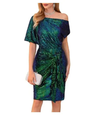 Dames Elegante Jurk met Pailletten