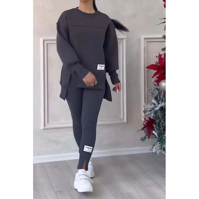 Vrouwen Longsleeve Trui met Legging Set