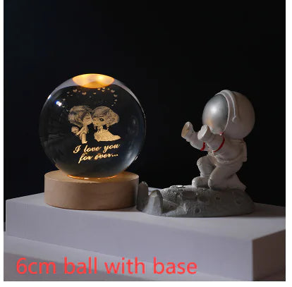 3D Kristal Solar System Nacht Lamp
