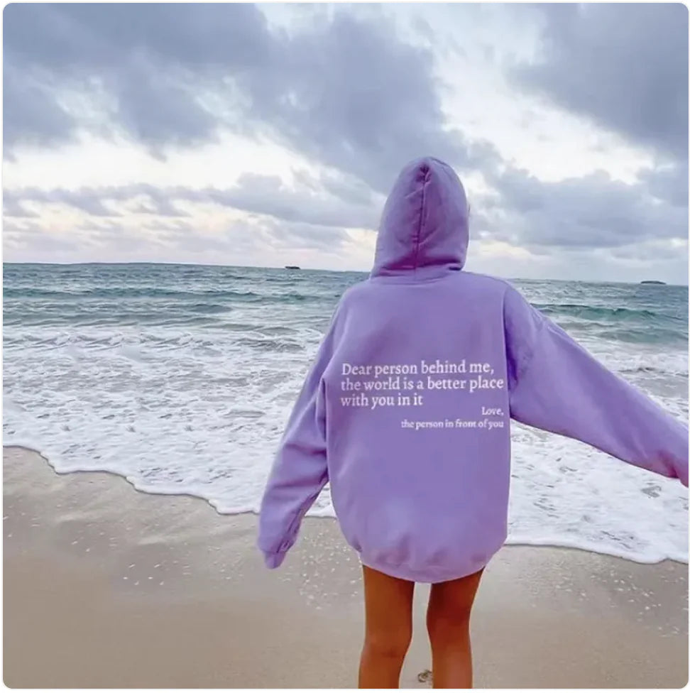 Dear Person Behind Me" Unisex Printed Hoodie