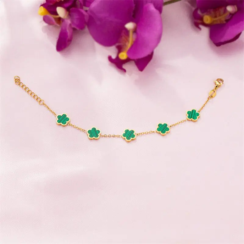 Dames Klaver Bloem Armband