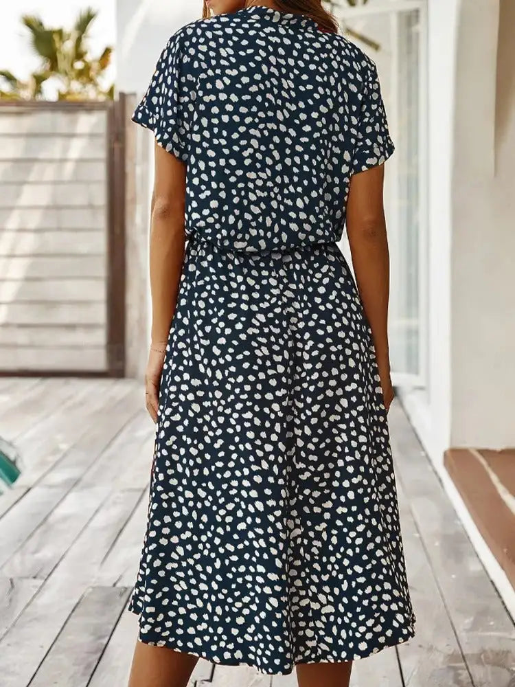 Vintage Polkadot Dames Jurk