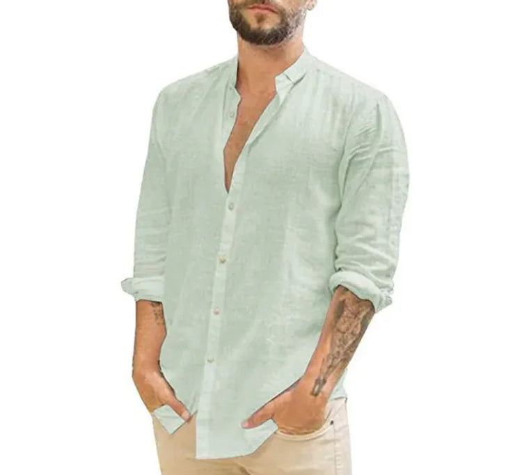 Luchtige Katoenen Heren Blouse