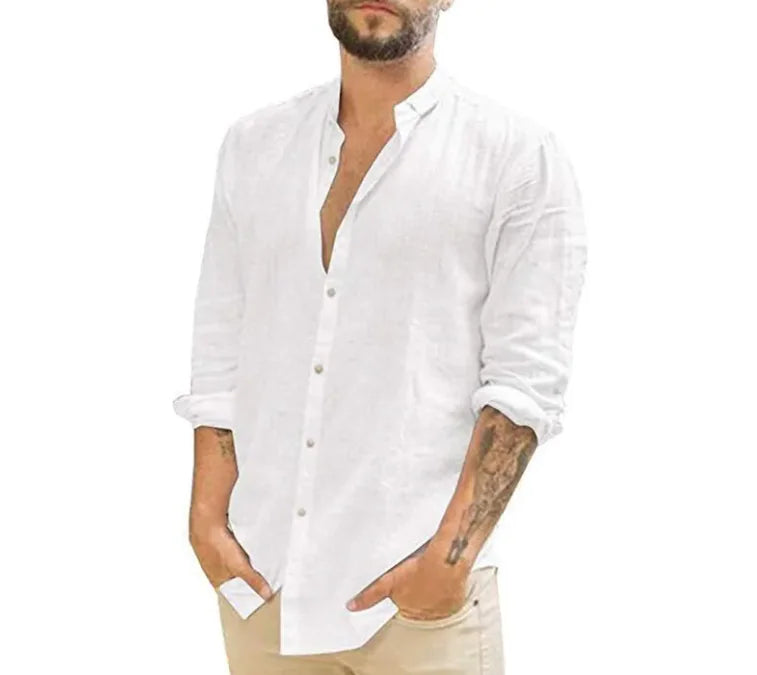 Luchtige Katoenen Heren Blouse