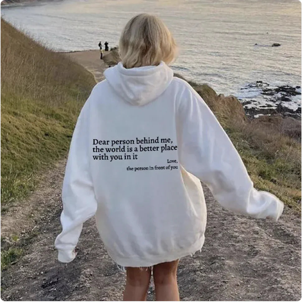 Dear Person Behind Me" Unisex Printed Hoodie