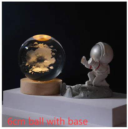 3D Kristal Solar System Nacht Lamp