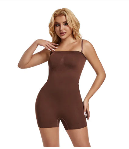 Vrouwelijke Jumpsuit met Afneembare Schouderband en Geïntegreerde String
