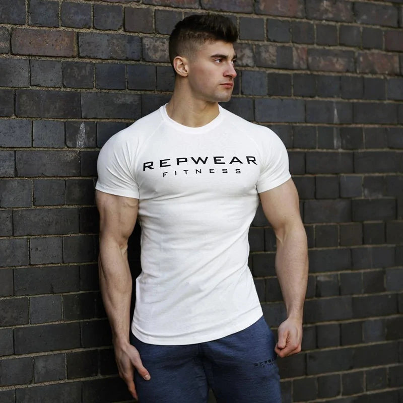 Heren T Shirt Fitness Short Sleeve