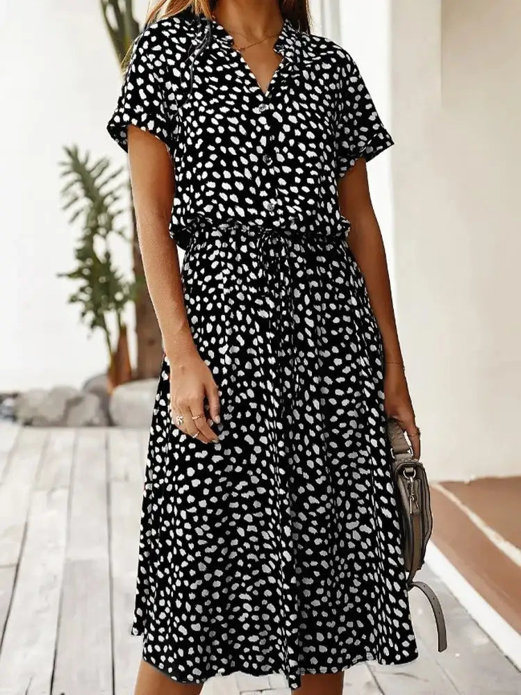 Vintage Polkadot Dames Jurk