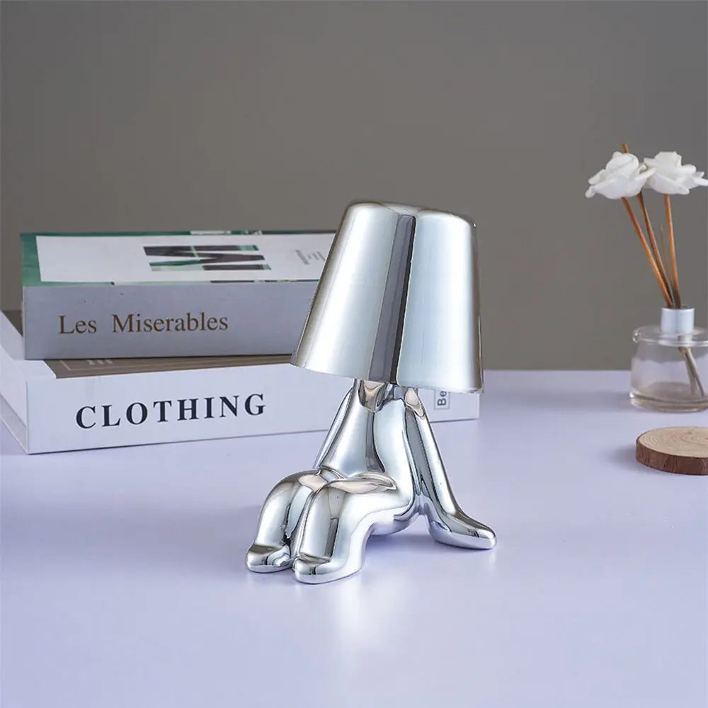 Goud Mannetje LED Touch Lamp