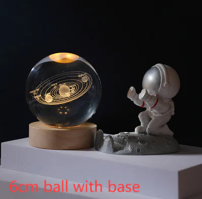 3D Kristal Solar System Nacht Lamp