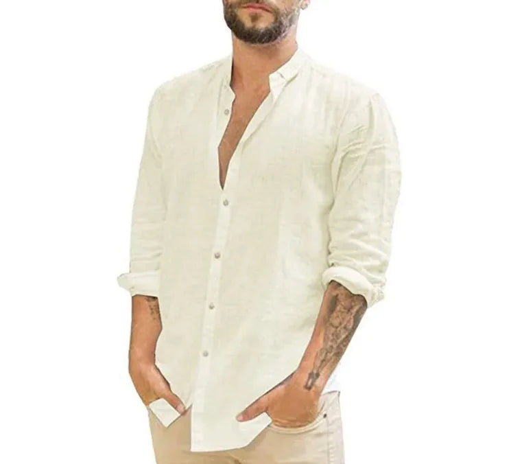 Luchtige Katoenen Heren Blouse