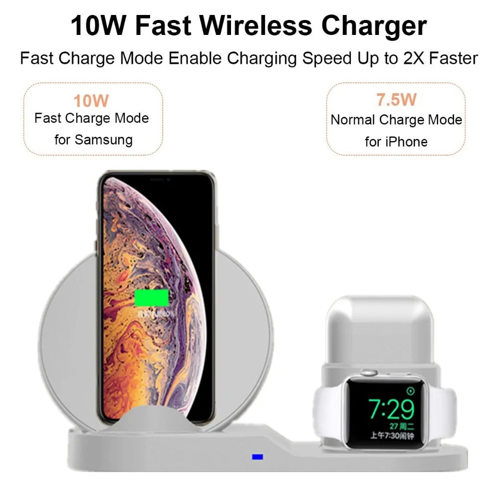 3-In-1 Draadloos Charger Dock Station
