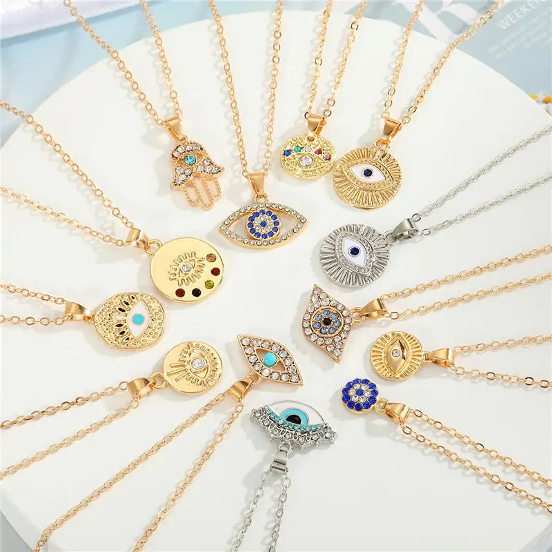 Ketting met Kristal Boze Oog