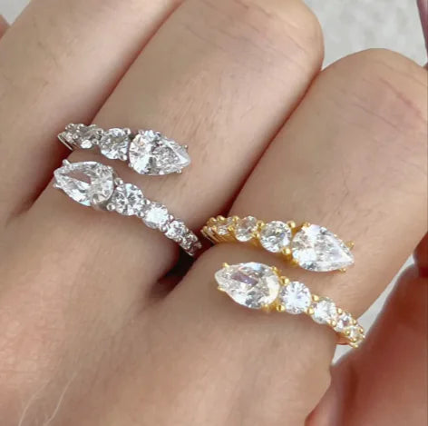 925 Sterling Zilver Ring met Zirkonias