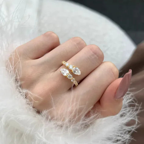 925 Sterling Zilver Ring met Zirkonias