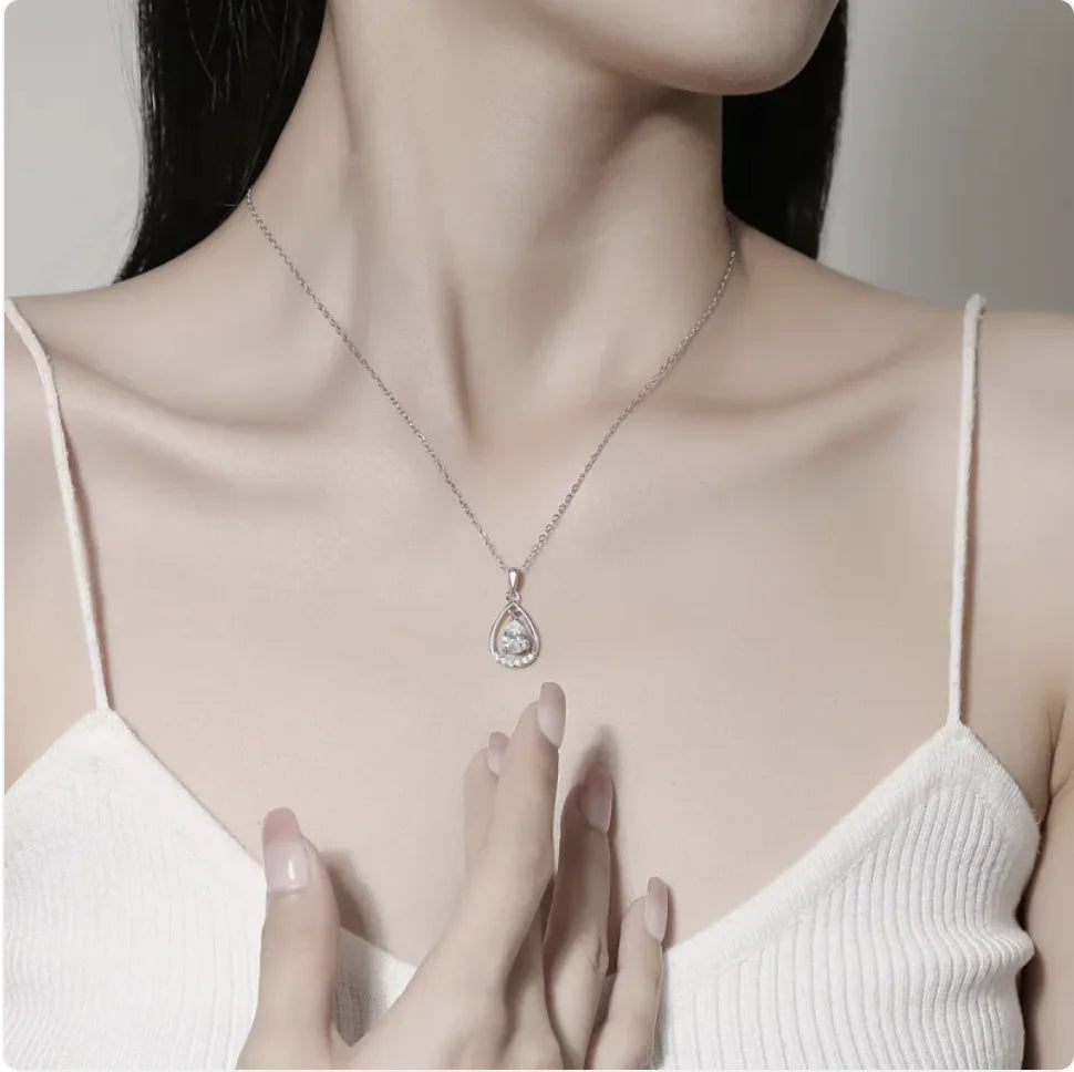 Sterling Zilver Druppel Ketting