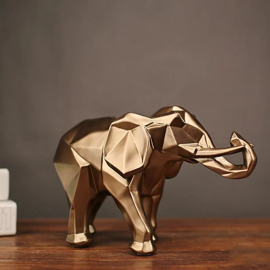 Abstract Gouden Olifant Beeld