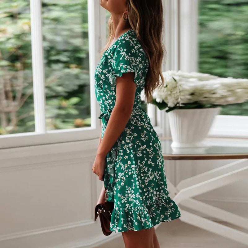 Dames Boho Bloemen Jurk