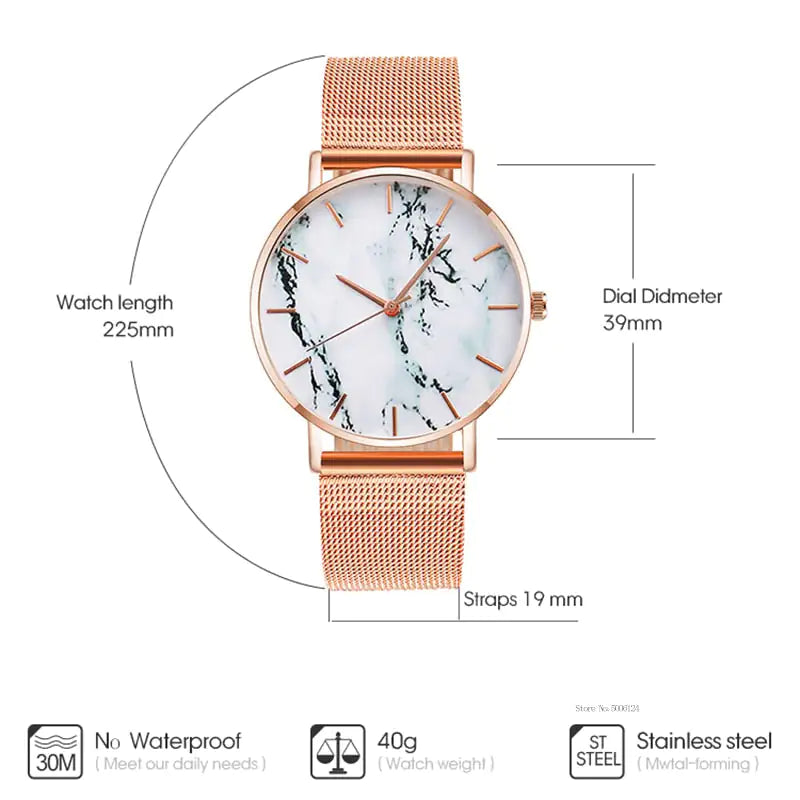 Rose Band Dames Horloge