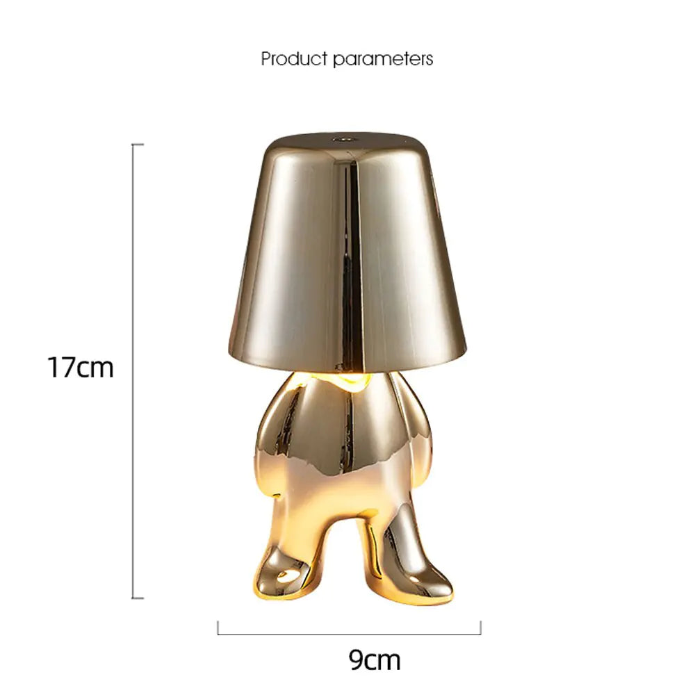 Goud Mannetje LED Touch Lamp
