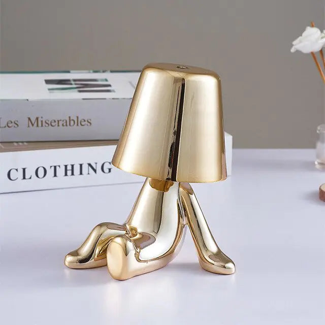 Goud Mannetje LED Touch Lamp