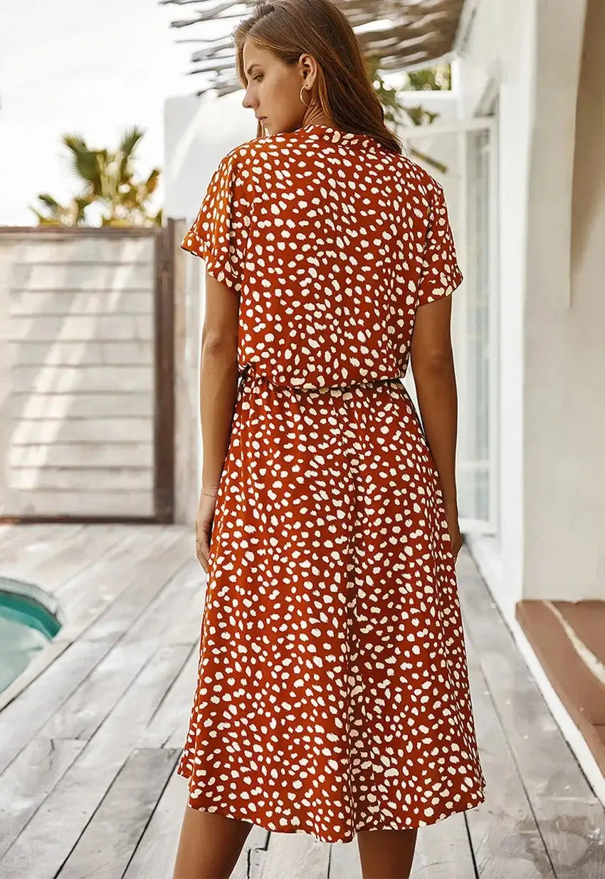 Vintage Polkadot Dames Jurk