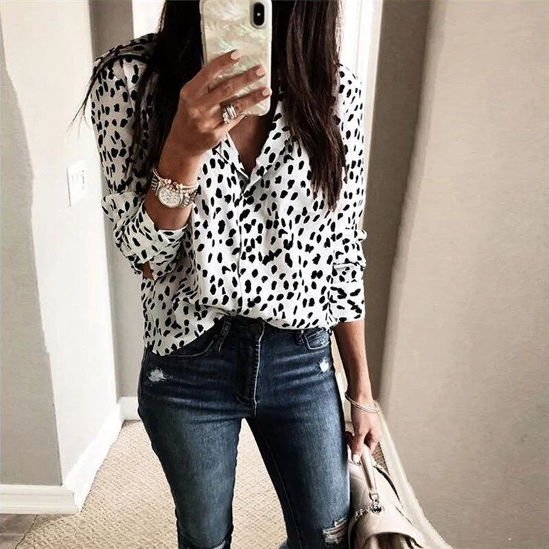 Dames Luipaard Blouse
