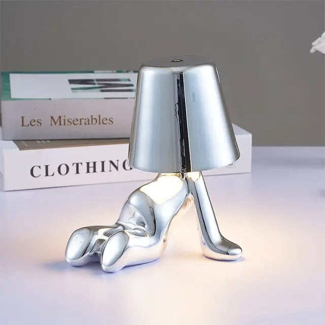 Goud Mannetje LED Touch Lamp