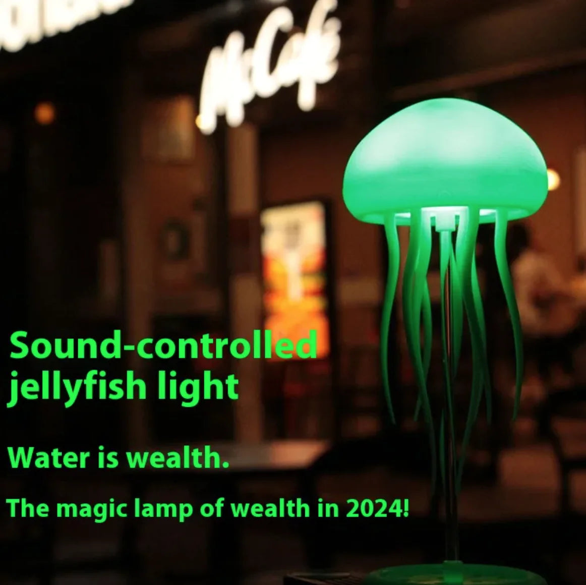 Jellyfish Sfeerlamp LED Jellyfish Nachtlampje Draagbare Jellyfish Lamp Slimme Tafellamp voor Nachtkastje of Bureau