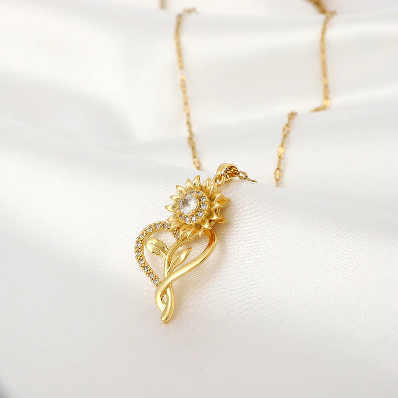 Roterende Zonnebloem Ketting