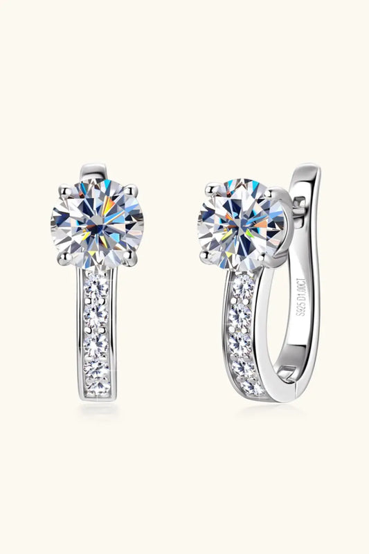 2 Carat Moissanite 925 Sterling Zilver Oorbellen
