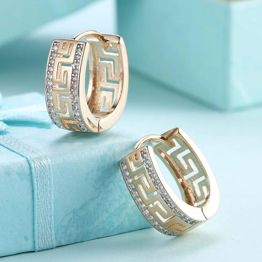 Gold Plated Versace Look Oorbellen