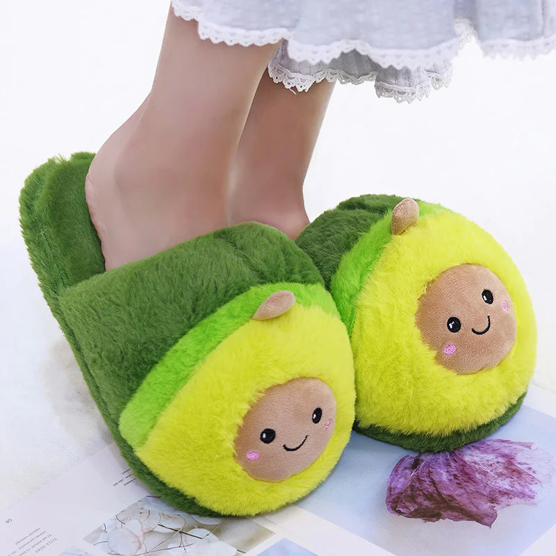 Zachte Cartoon Avocado Slippers