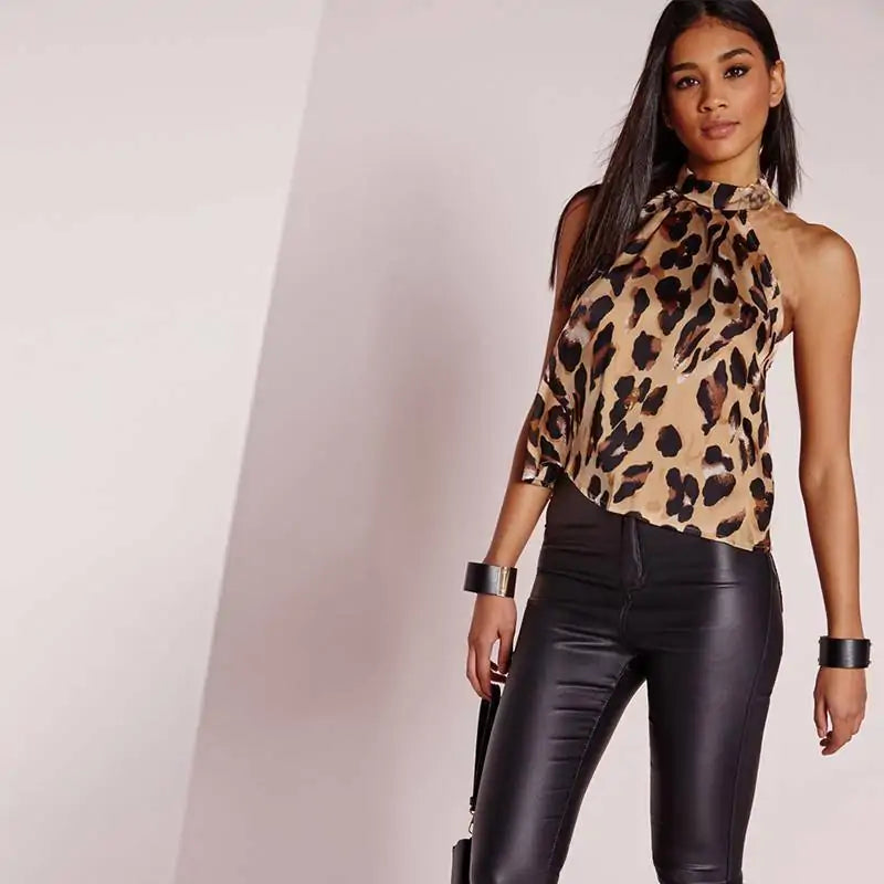 Dames Luipaard Print Blouse