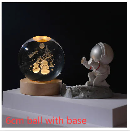3D Kristal Solar System Nacht Lamp