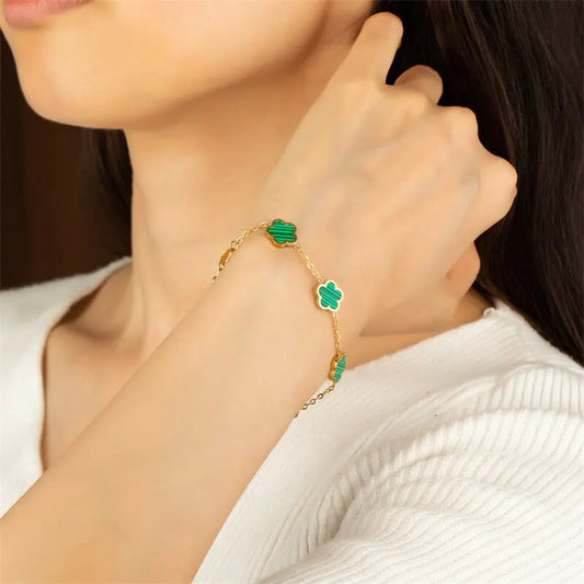 Dames Klaver Bloem Armband