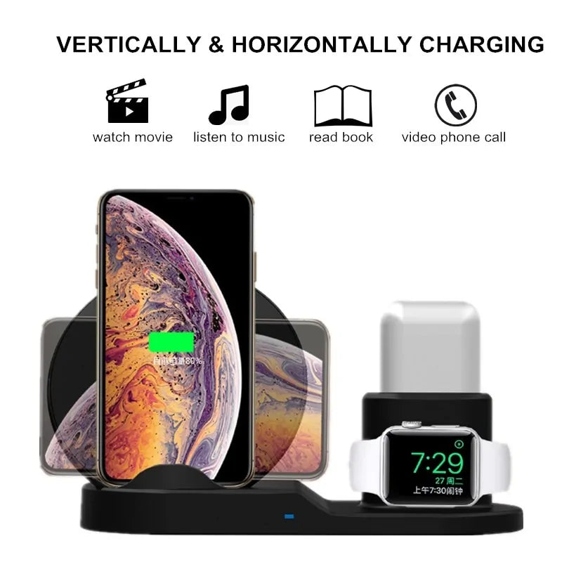 3-In-1 Draadloos Charger Dock Station