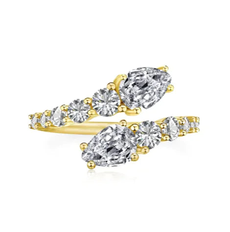 925 Sterling Zilver Ring met Zirkonias