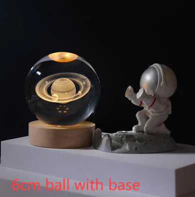 3D Kristal Solar System Nacht Lamp