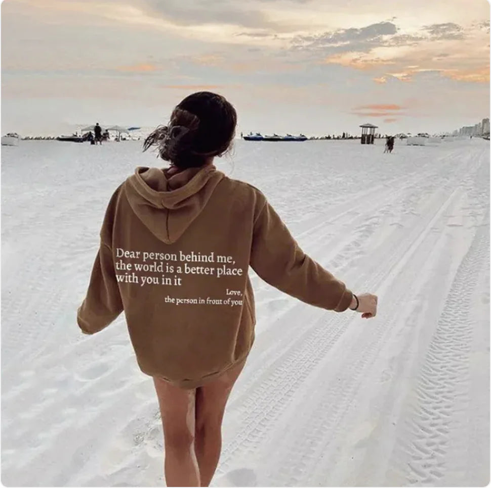 Dear Person Behind Me" Unisex Printed Hoodie